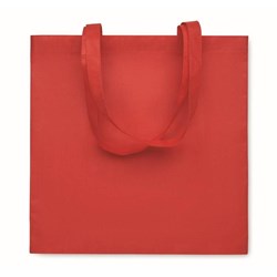 Obrázky: Červená taška netkaná textília RPET, dlhá rukoväť