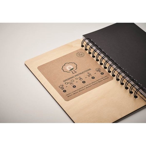 Obrázky: Zápisník A5 GROWBOOK™ so semenami brezy, prírodná, Obrázok 5