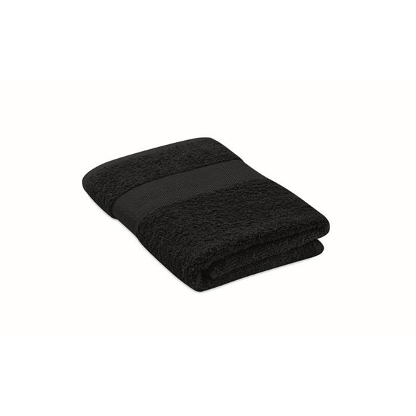 Obrázky: Čierny uterák z bio bavlny 50x30 cm 360g/m2
