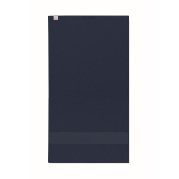 Obrázky: Tm. modrý uterák z bio bavlny 50x30 cm 360g/m2, Obrázok 3