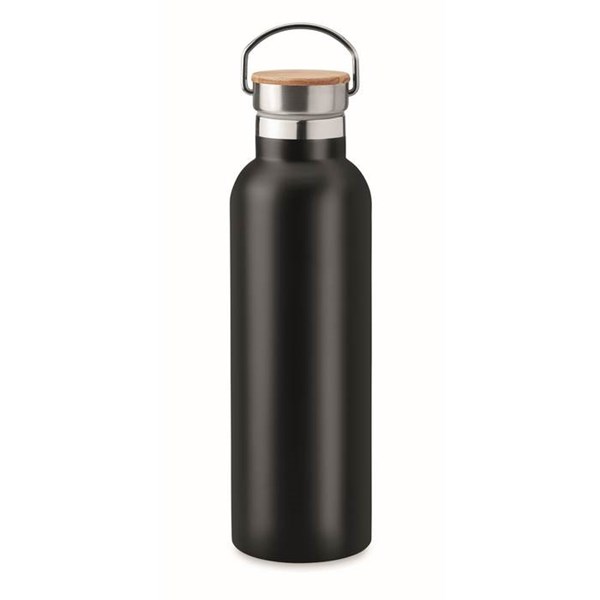Obrázky: Dvojstenná fľaša 750ml, čierna