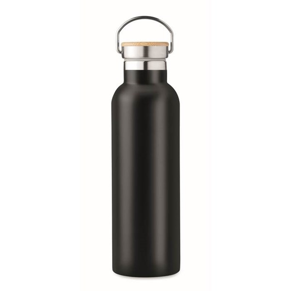 Obrázky: Dvojstenná fľaša 750ml, čierna, Obrázok 4