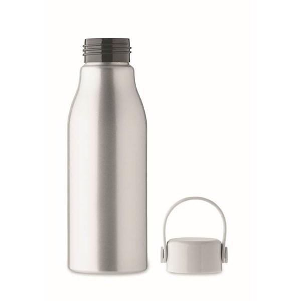 Obrázky: Mat.strieborná hliník. fľaša 650 ml, silikón.pútko, Obrázok 7
