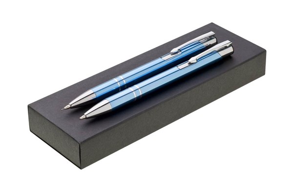 Obrázky: Sv.modrá sada hliník.GP a mechanickej ceruzky LARA