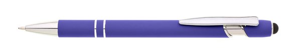 Obrázky: Fialové hliník. guličk. pero NOTY SOFT stylus