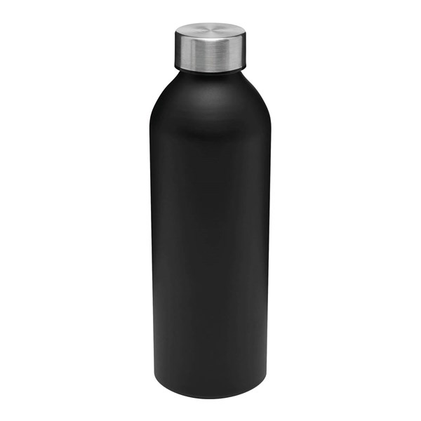Obrázky: Čierna hliník.fľaša na pitie 750 ml,skrut. viečko