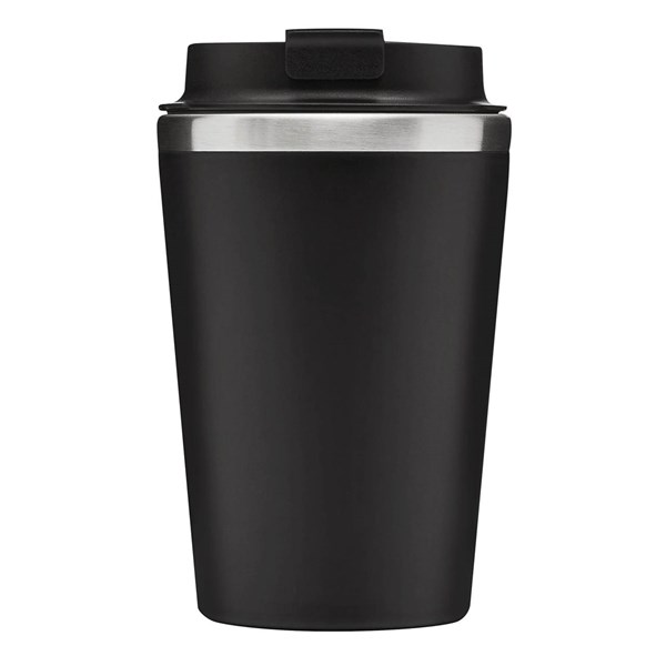 Obrázky: Dvojstenný  termohrnček 350ml nerez/plast čierny, Obrázok 2