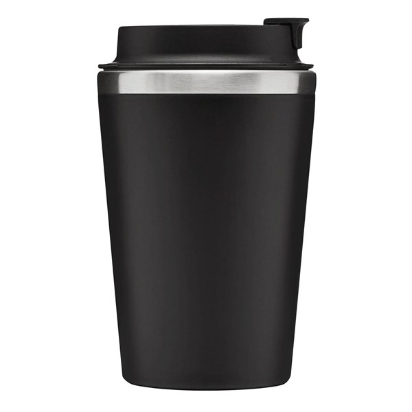 Obrázky: Dvojstenný  termohrnček 350ml nerez/plast čierny, Obrázok 3