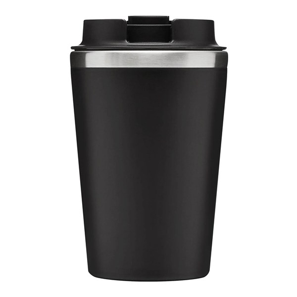 Obrázky: Dvojstenný  termohrnček 350ml nerez/plast čierny, Obrázok 4
