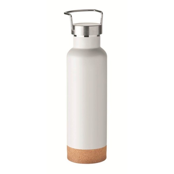 Obrázky: Biela dvojstenná recyklo. nerez termoska 500 ml, Obrázok 2