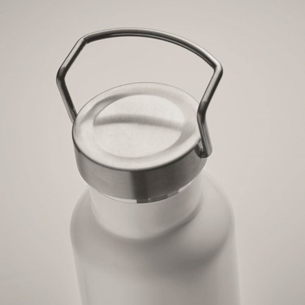 Obrázky: Biela dvojstenná recyklo. nerez termoska 500 ml, Obrázok 6