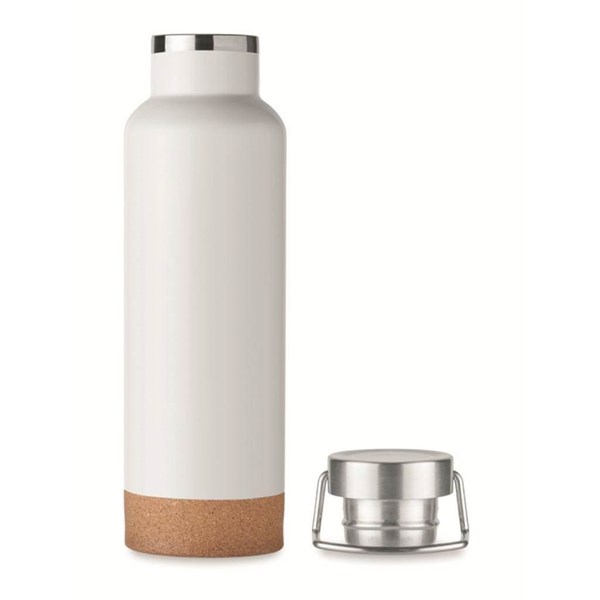 Obrázky: Biela dvojstenná recyklo. nerez termoska 500 ml, Obrázok 8
