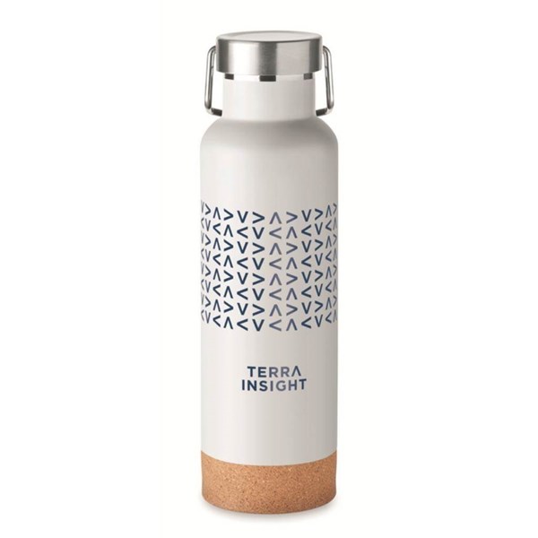 Obrázky: Biela dvojstenná recyklo. nerez termoska 500 ml, Obrázok 13