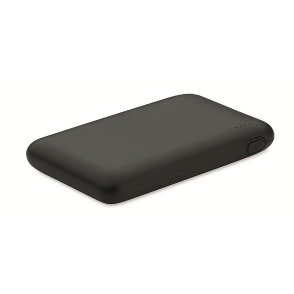 Obrázky: Powerbanka 5000 mAh z recykl. ABS, čierna, Obrázok 2