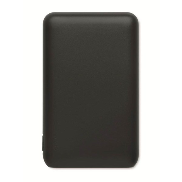 Obrázky: Powerbanka 5000 mAh z recykl. ABS, čierna, Obrázok 3