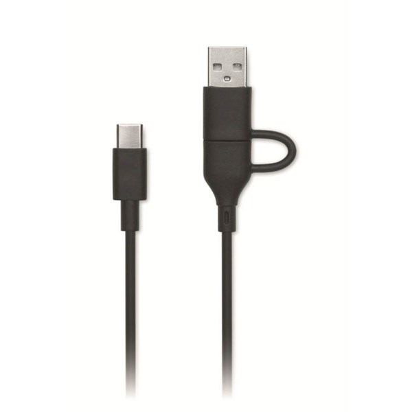 Obrázky: Powerbanka 5000 mAh z recykl. ABS, čierna, Obrázok 6
