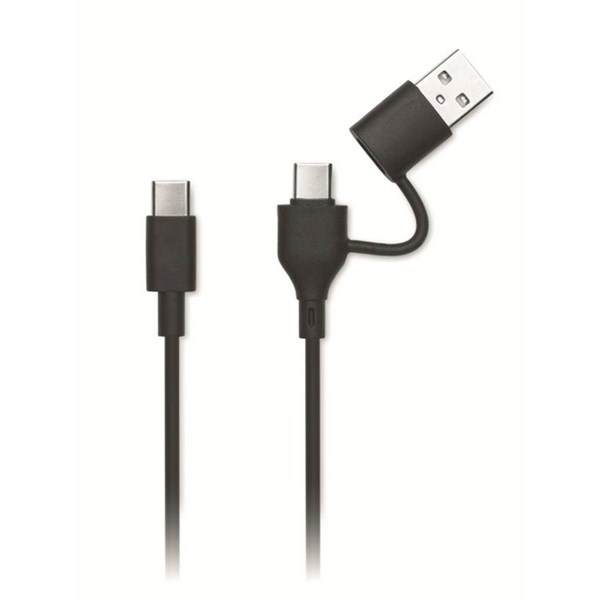 Obrázky: Powerbanka 5000 mAh z recykl. ABS, čierna, Obrázok 7