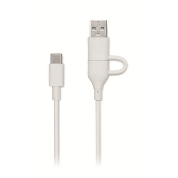 Obrázky: Powerbanka 5000 mAh z recykl. ABS, biela, Obrázok 6