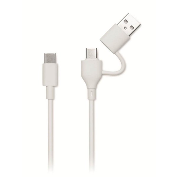 Obrázky: Powerbanka 5000 mAh z recykl. ABS, biela, Obrázok 7