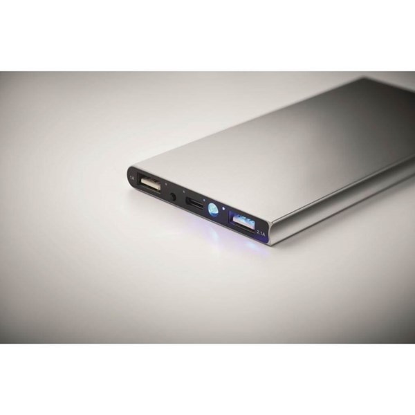 Obrázky: Mat.striebor.powerbanka 8000 mAh z recykl. hliníka, Obrázok 4