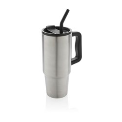 Obrázky: Strieborný termohrnček 900 ml, recykl. nerez oceľ
