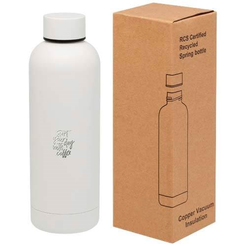 Obrázky: 500ml RCS medená vákuovo izol. fľaša, biela, Obrázok 5