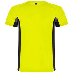 Obrázky: Detské športové tričko 140g,fluor. žlté, veľ. 4