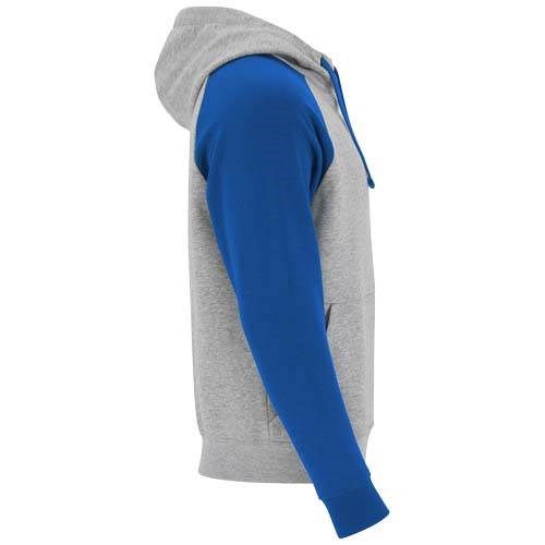 Obrázky: Unisex mikina Badet,kapucňa 280 šedá/ kr.modrá 3XL, Obrázok 4