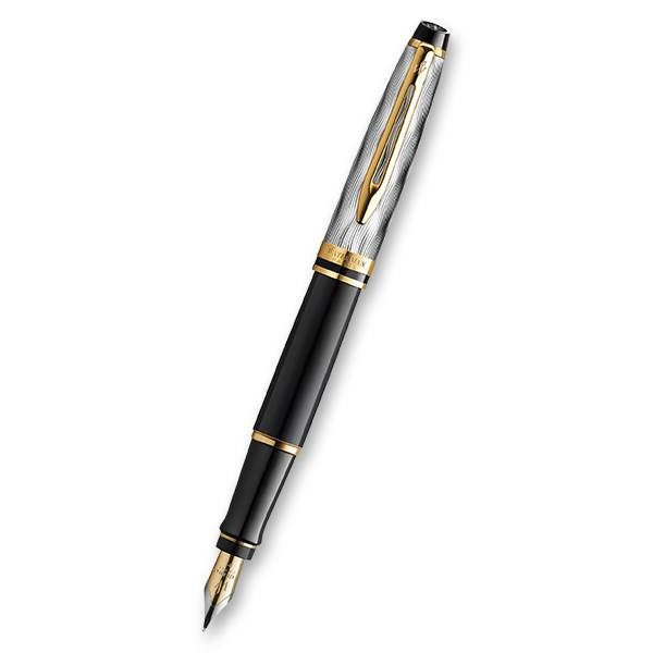 Obrázky: Pln.pero WATERMAN Expert DLX Black GP + kož.puzdro, Obrázok 2