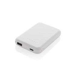 Obrázky: Bezdrôtová magnetická powerbanka 5000mAh 5W, biela
