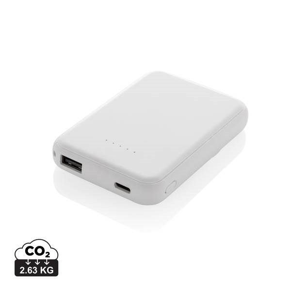 Obrázky: Bezdrôtová magnetická powerbanka 5000mAh 5W, biela, Obrázok 13