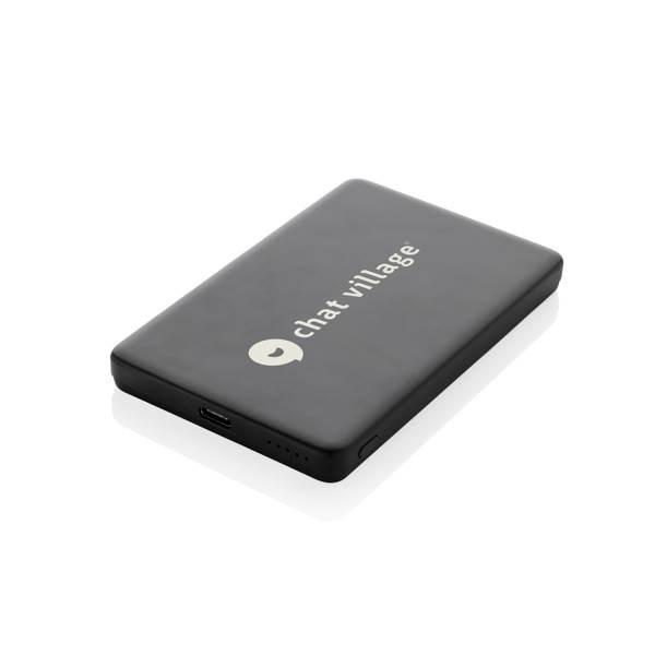 Obrázky: Bezdrôtová magnet. powerbanka 5000mAh 5W,čierna, Obrázok 8