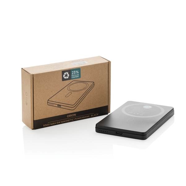 Obrázky: Bezdrôtová magnet. powerbanka 5000mAh 5W,čierna, Obrázok 10