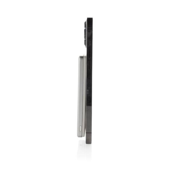 Obrázky: Bezdrôtová mag. powerbanka 5000mAh 5W, strieborná, Obrázok 5
