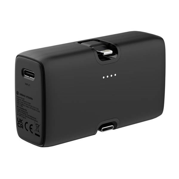 Obrázky: Powerbanka Urban Vitamin 5000mAh 20W PD,čierna, Obrázok 3