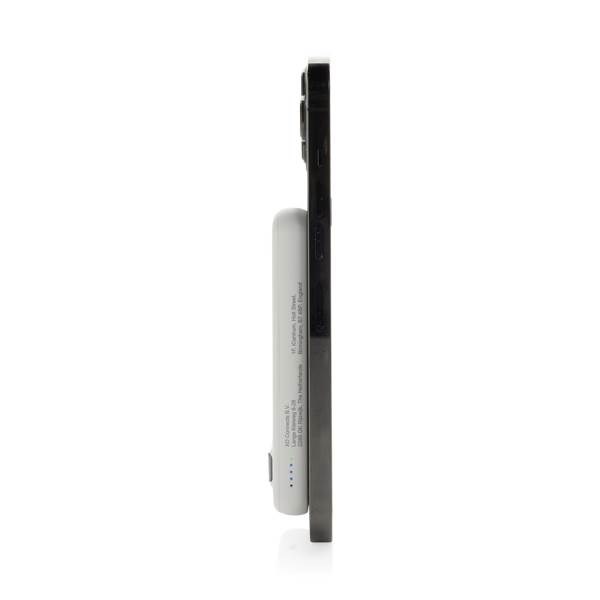 Obrázky: Bezdrôt. magn. powerbanka 5000mAh 5W bambus, biela, Obrázok 8