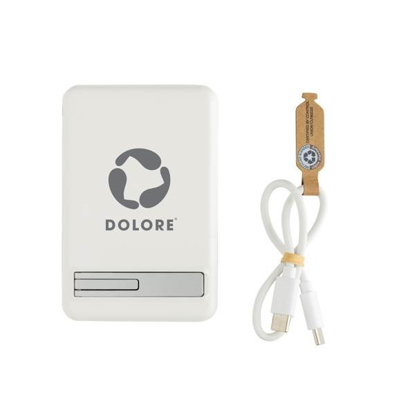 Obrázky: Bezdrôt. magn. powerbanka 5000mAh 5W bambus, biela, Obrázok 9