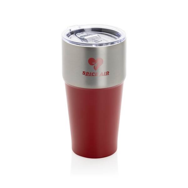 Obrázky: Termohrnček 500ml z RCS recyklovanej ocele,červená, Obrázok 7
