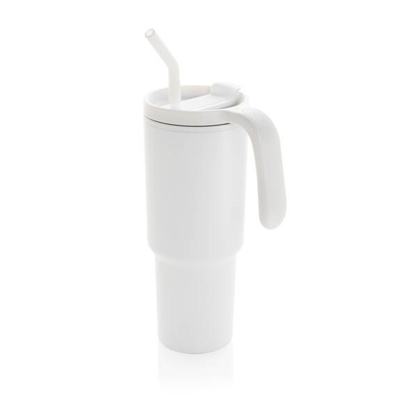 Obrázky: Termohrnček 900ml z RCS recyklovanej ocele, biela, Obrázok 2
