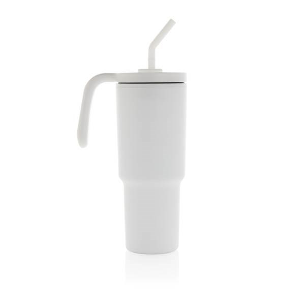 Obrázky: Termohrnček 900ml z RCS recyklovanej ocele, biela, Obrázok 5