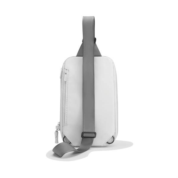 Obrázky: Vodoodolný vertikálny ruksak cross body, biely, Obrázok 2