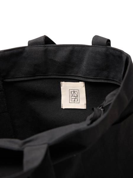 Obrázky: Čierna taška na zips,r. canvas, dve dĺžky popruhov, Obrázok 3