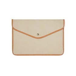 Obrázky: Plátený polstrovaný obal na 14" notebook, béžová