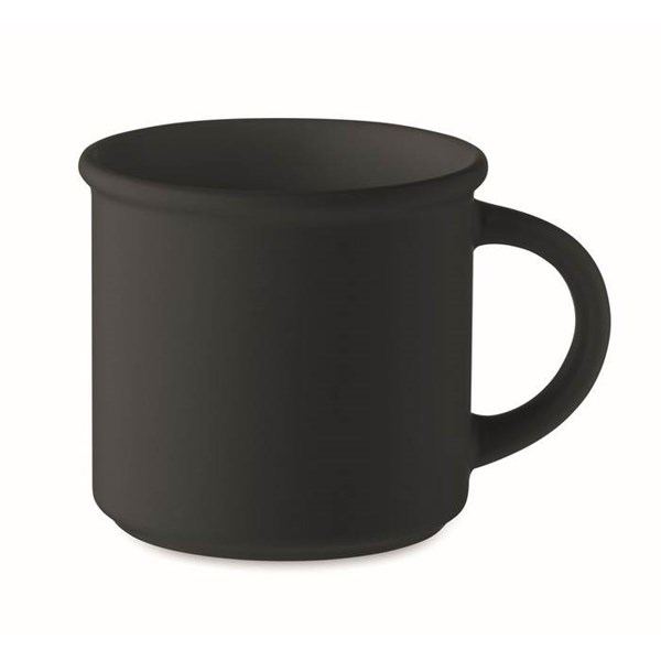 Obrázky: Matný keramický hrnček 300 ml s uškom, čierny
