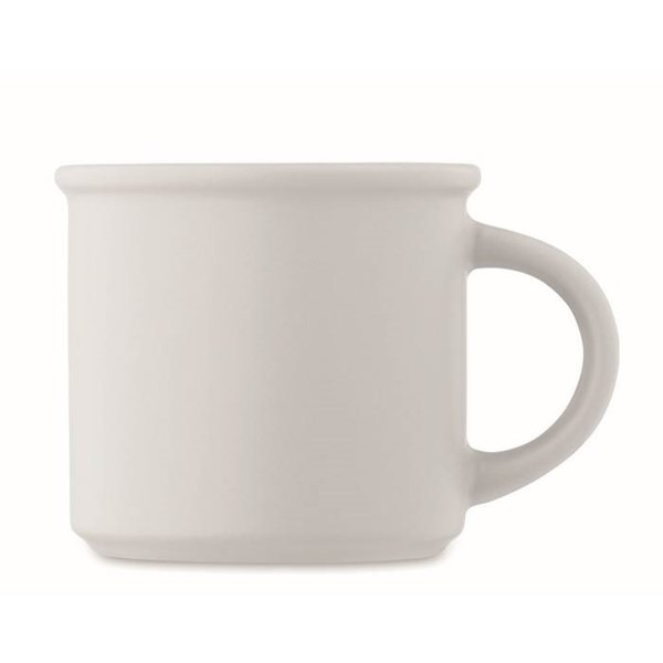 Obrázky: Matný keramický hrnček 300 ml s uškom, biely, Obrázok 3