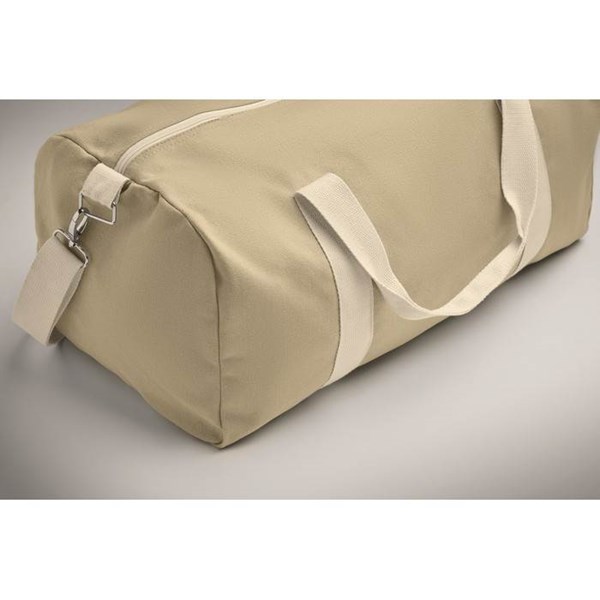 Obrázky: Khaki zelená šport. taška 320 g,kontrastné doplnky, Obrázok 5