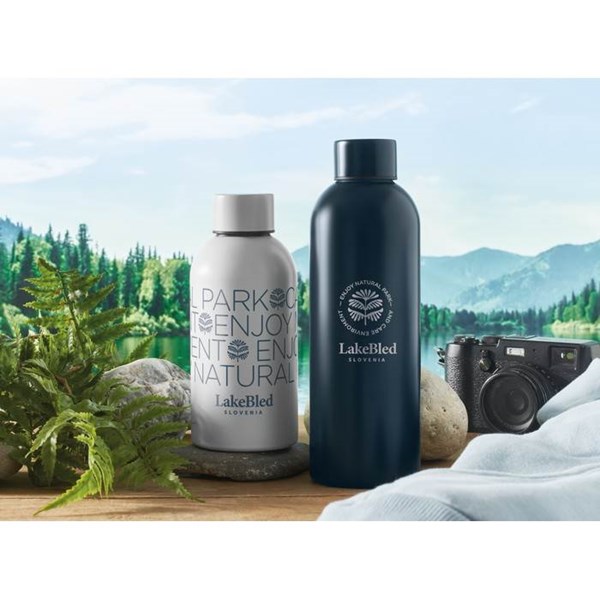Obrázky: Jednostenná fľaša 500ml, recyklovaný nerez, biela, Obrázok 8