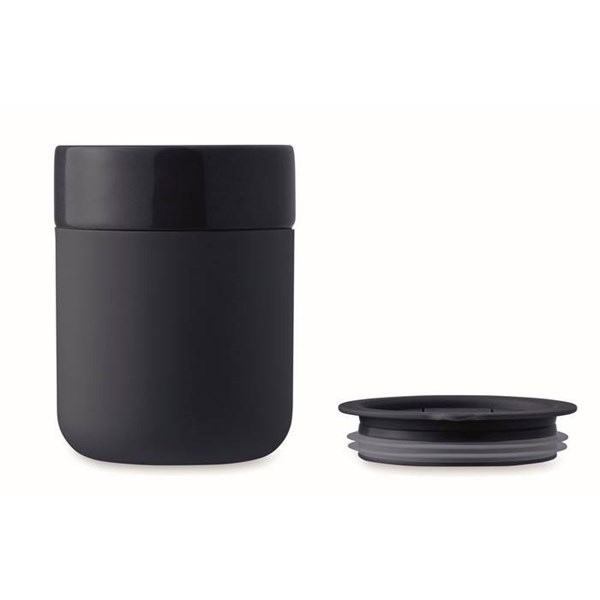 Obrázky: Keramický pohárik 330 ml s odním. návlekom, modrá, Obrázok 5