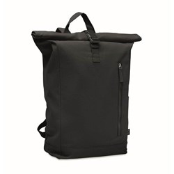 Obrázky: Čierny rolovací ruksak 390g, suchý zips a vrecko