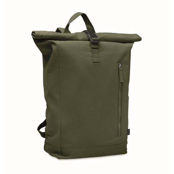 Obrázky: Army zel. rolovací ruksak 390g,suchý zips a vrecko